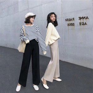 Knitted Wide Leg Pants Women